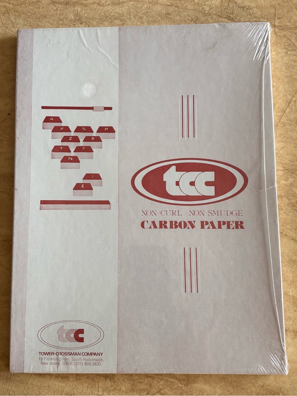VTG TCC Black Carbon Paper 100 PCS Size 8 1/2 x 11 1/2 Inch New Sealed USA